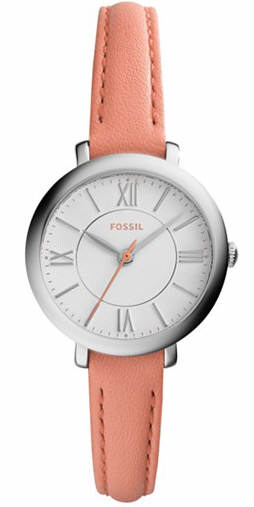 Women's Fossil Jacqueline Pink Leather Strap Watch ES3938