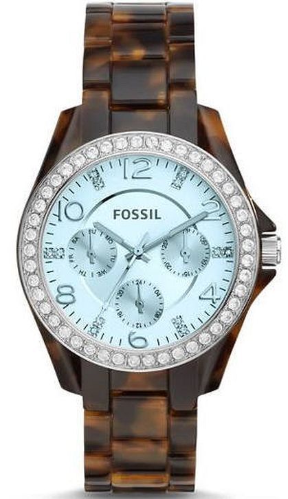 Women's Fossil Riley Multifunction Tortoise Acetate Watch ES4012