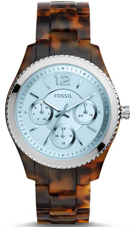 Women's Fossil Stella Multifunction Tortoise Acetate Watch ES4016