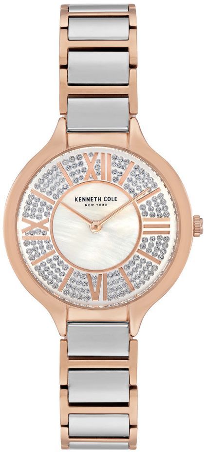 Women's Kenneth Cole Classic Two Tone Rose Gold Steel Band Watch KC51011004
