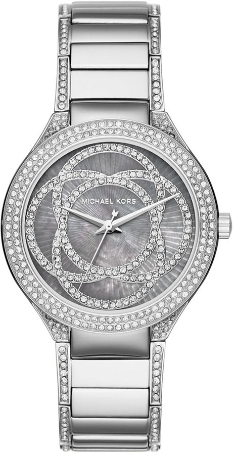 Women's Michael Kors Kerry Stainless Steel Link Crystalized Watch MK3480
