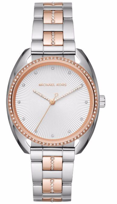 Women's Michael Kors Libby Crystallized Rose Steel Watch MK3676