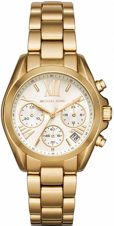 Women's Michael Kors Mini Bradshaw Gold Chronograph Watch MK6267