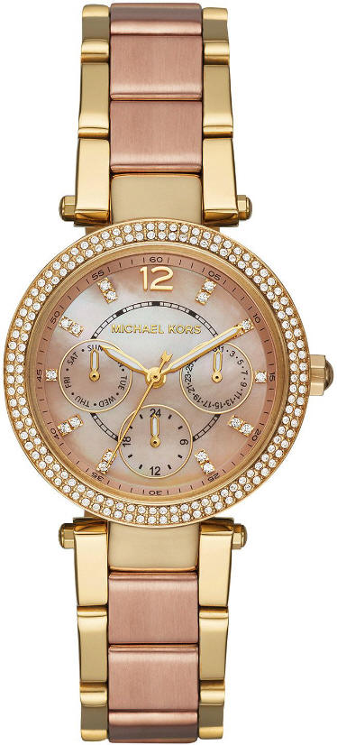 Women's Michael Kors Mini Parker Rose Gold Multifunction Watch MK6477