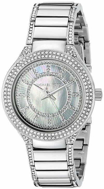 Women's Michael Kors Miny Kerry Stainless Steel Link Crystalized Watch MK3441