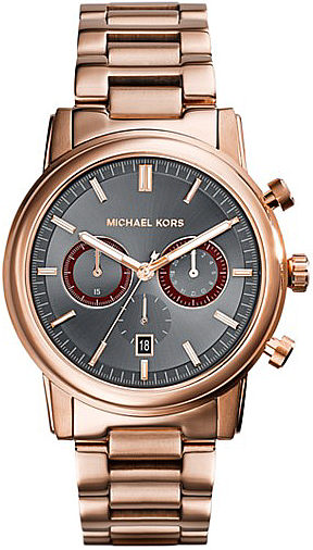 Men's Rose Gold Michael Kors Pennant Chronograph Watch MK8370