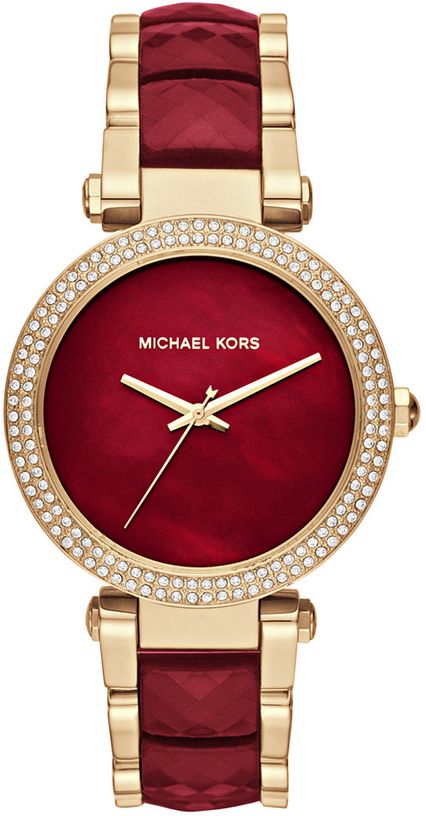 Women's Michael Kors Parker Crystallized Red Bracelet Watch MK6427