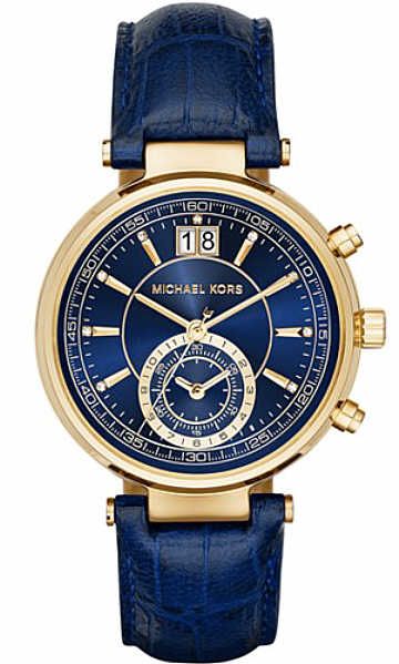 Women's Michael Kors Sawyer Blue Chronograph Watch MK2425