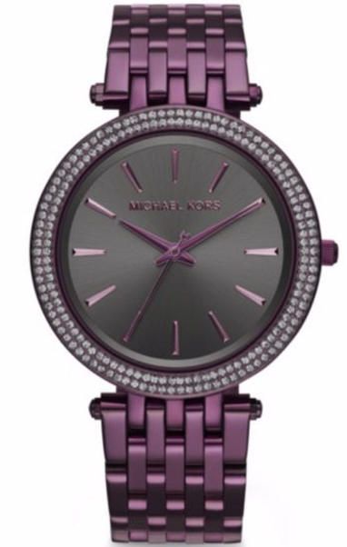 Women's Michael Kors Slim Darci Burgundy Crystallized Watch MK3554