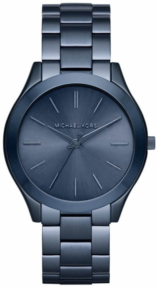 Women's Michael Kors Slim Runway Blue Steel Watch MK3419
