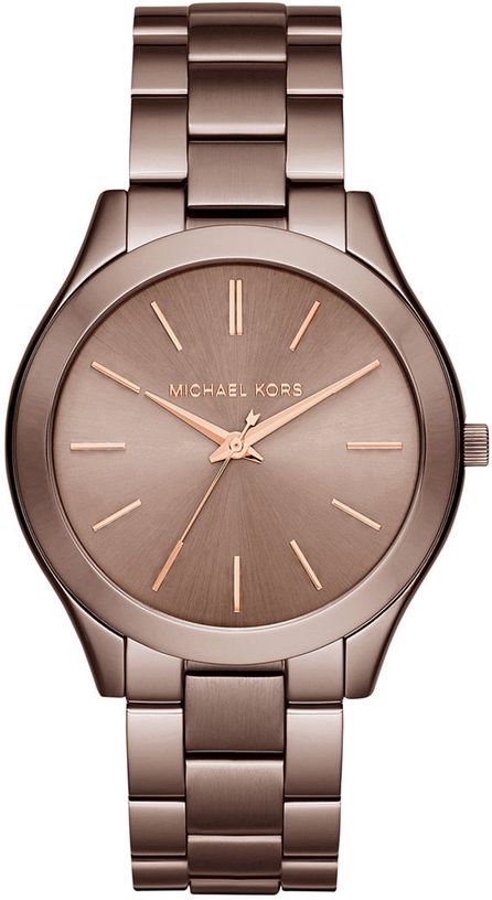 Women's Michael Kors Slim Runway Brown Steel Watch MK3418