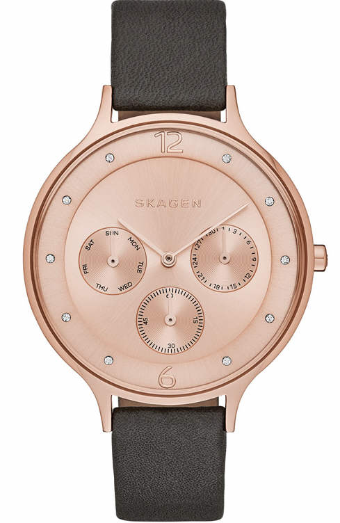 Women's Skagen Anita Rose Gold Crystallized Watch SKW2392