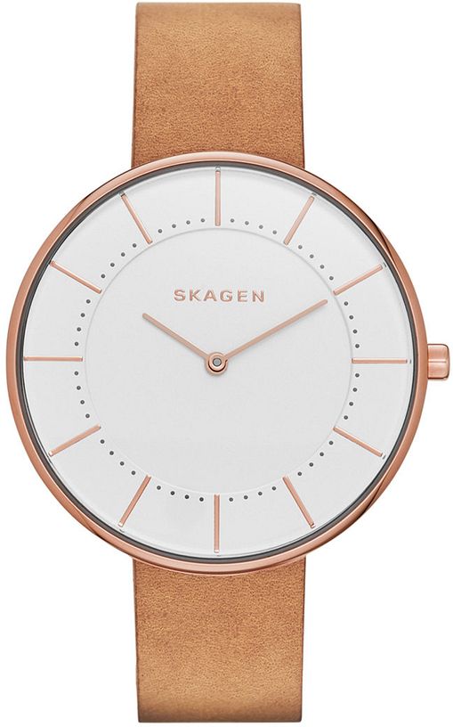 Women's Skagen Brown Leather Strap Watch SKW2558