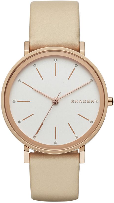 Women's Skagen Hald Tan Leather Strap Watch SKW2489