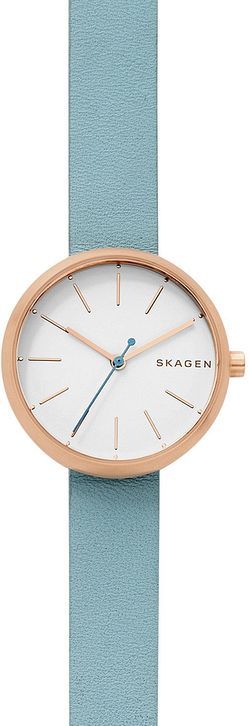Women's Skagen Signature Teal Leather Watch SKW2621