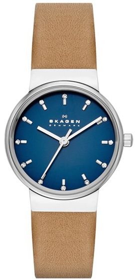 Women's Tan Skagen Ancher Crystallized Dial Watch SKW2191