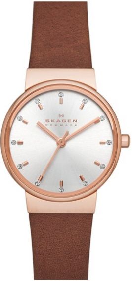 Women's Brown Skagen Ancher Crystallized Dial Watch SKW2260