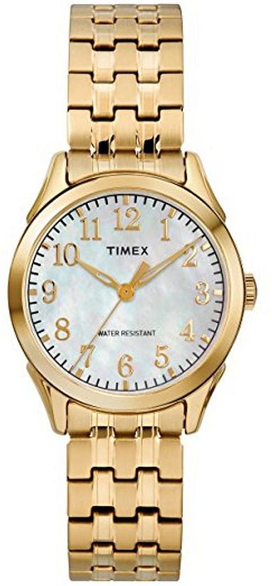 Women's Timex Briarwood Pearlized Gold Tone Expansion Band Watch TW2R485009J