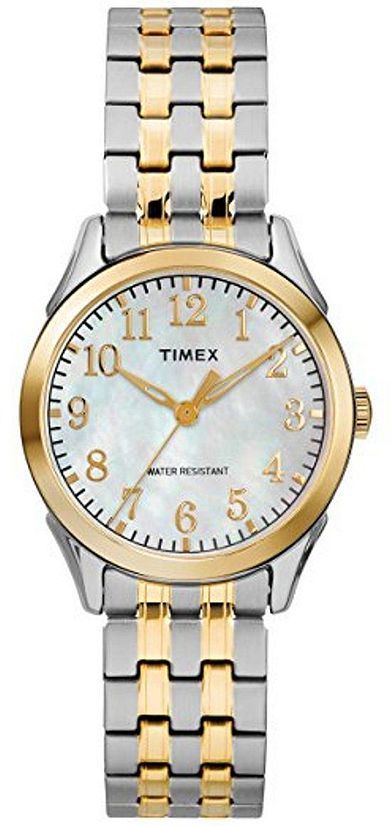 Women's Timex Briarwood Pearlized Two Tone Expansion Band Watch TW2R48400