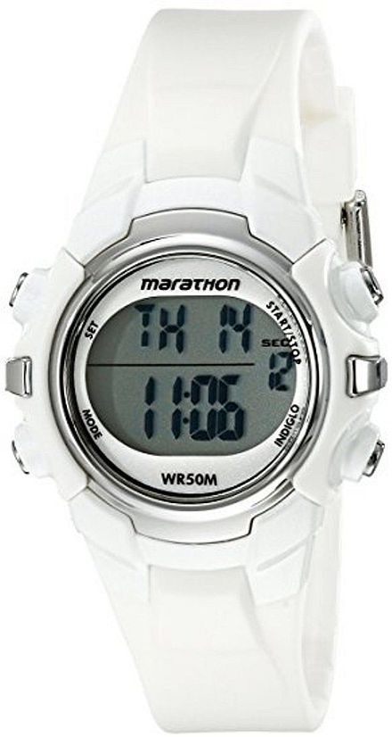 Women's Timex Marathon Mid Size White Resin Digital Watch T5K806